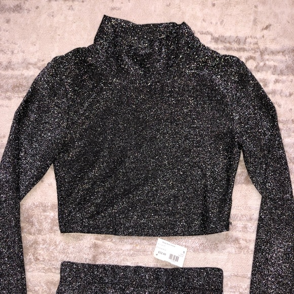 Sparkle Crop Top Skirt Matching Set Small - Picture 3 of 12